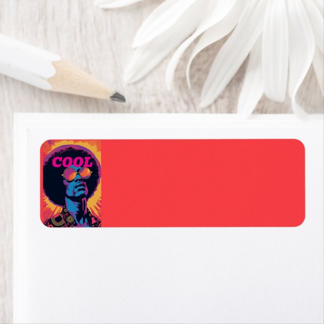 Étiquette de l'adresse de retour cool/rétroactif (En situation)