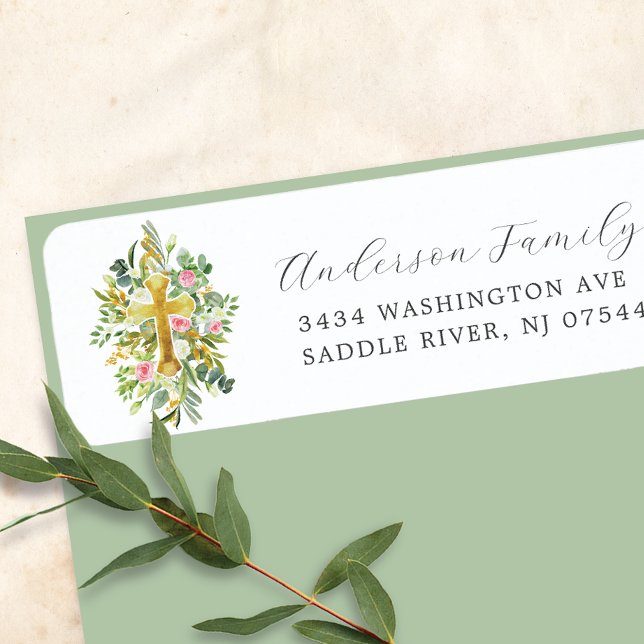 Étiquette de l'adresse de retour croisée des début (Créateur téléchargé)