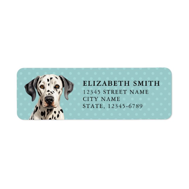 Étiquette de l'adresse de retour Dalmatie (Devant)