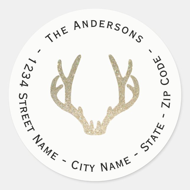 Étiquette de l'adresse de retour d'Antler parties  (Devant)
