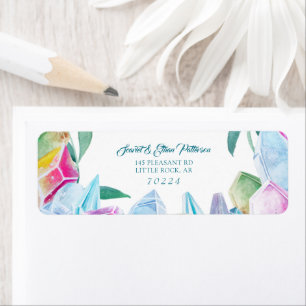 Étiquette de l'adresse de retour d'Arc-en-ciel mys