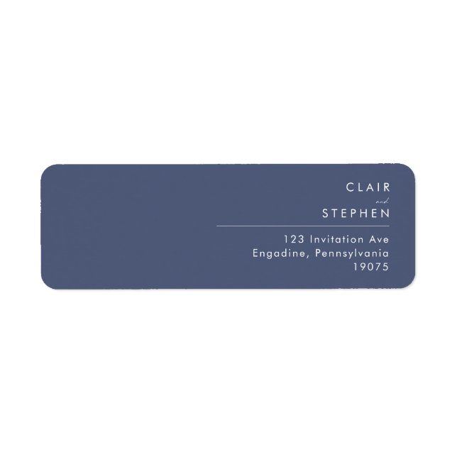 Étiquette de l'adresse de retour Dark Navy (Devant)