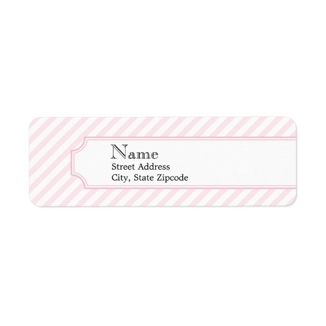 Étiquette de l'adresse de retour de bande rose (Devant)