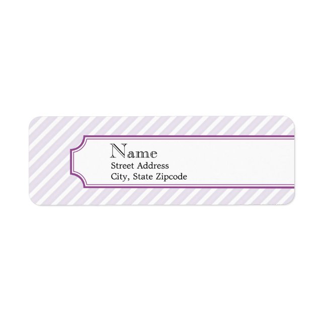 Étiquette de l'adresse de retour de bande violet (Devant)