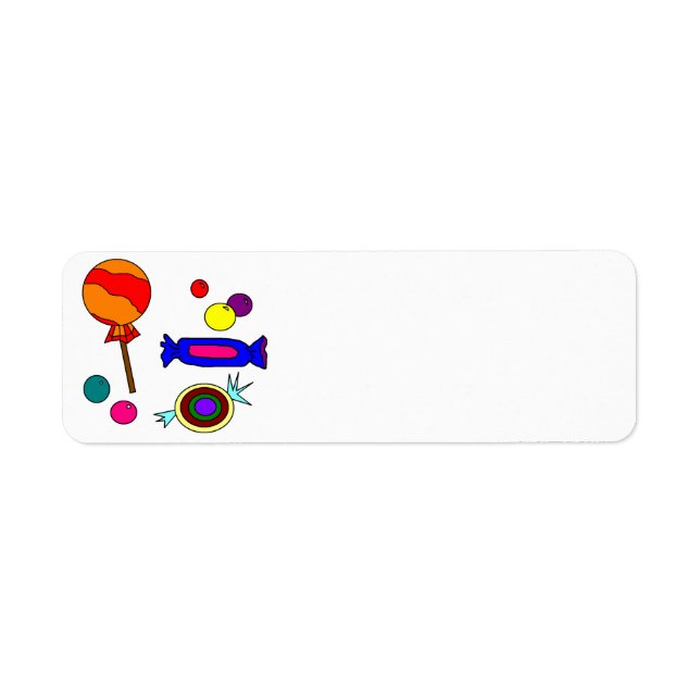 Étiquette de l'adresse de retour de bonbons assort (Devant)