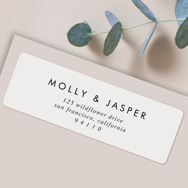 Étiquette de l'adresse de retour de Dove Grey chic (An elegant simple dove gray address label perfect for couples, weddings or everyday mail)