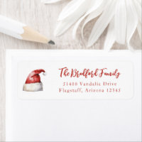 Étiquette de l'adresse de retour de Festive Santa 