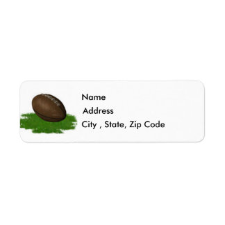 Étiquette de l'adresse de retour de football