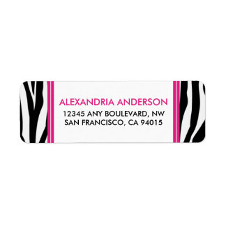Étiquette de l'adresse de retour de Funky Zebra (r