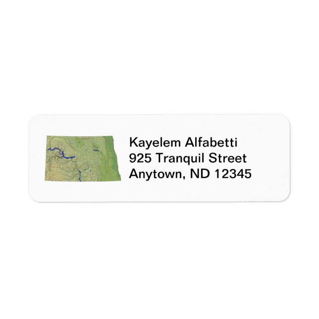 Étiquette de l'adresse de retour de la carte du Da (Devant)