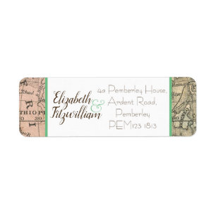 Étiquette de l'adresse de retour de la carte vinta