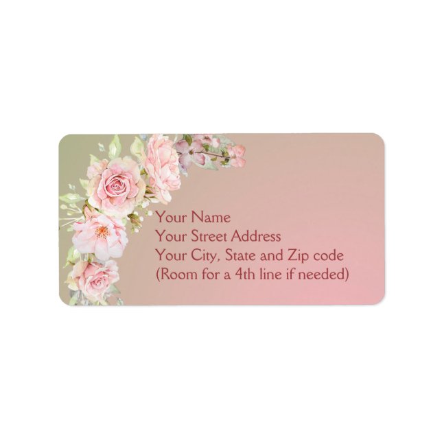 Étiquette de l'adresse de retour de la couleur d'a (Devant)