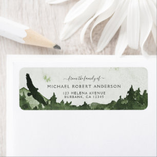 Étiquette de l'adresse de retour de la famille des