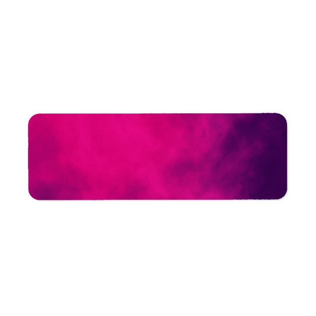 Étiquette de l'adresse de retour de la fumée rose  (Devant)