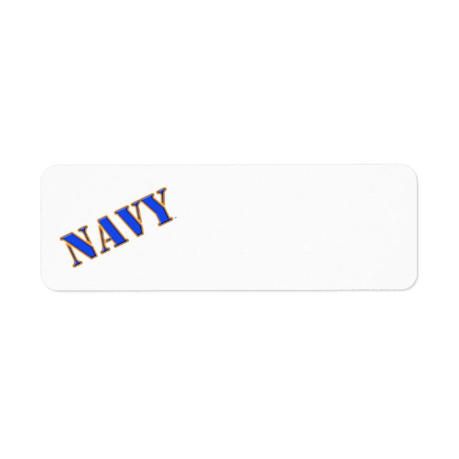 Étiquette de l'adresse de retour de la marine amér (Devant)