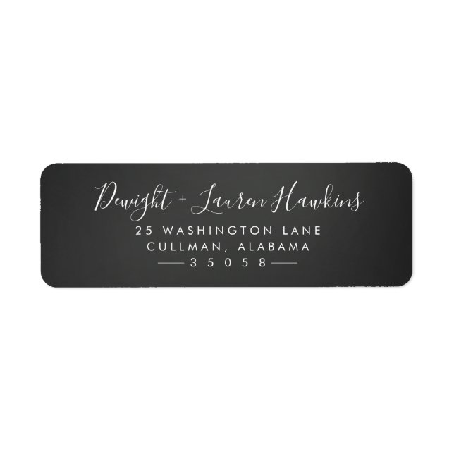 Étiquette de l'adresse de retour de la marque (Devant)