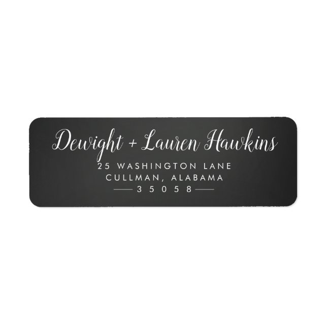 Étiquette de l'adresse de retour de la marque (Devant)