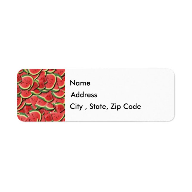 Étiquette de l'adresse de retour de la pastèque (Devant)