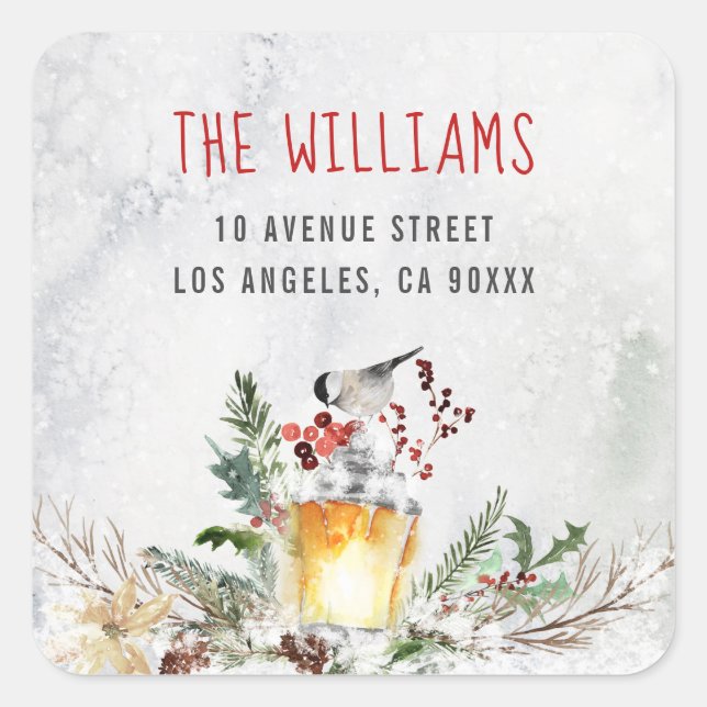 Étiquette de l'adresse de retour de la saison des  (Devant)