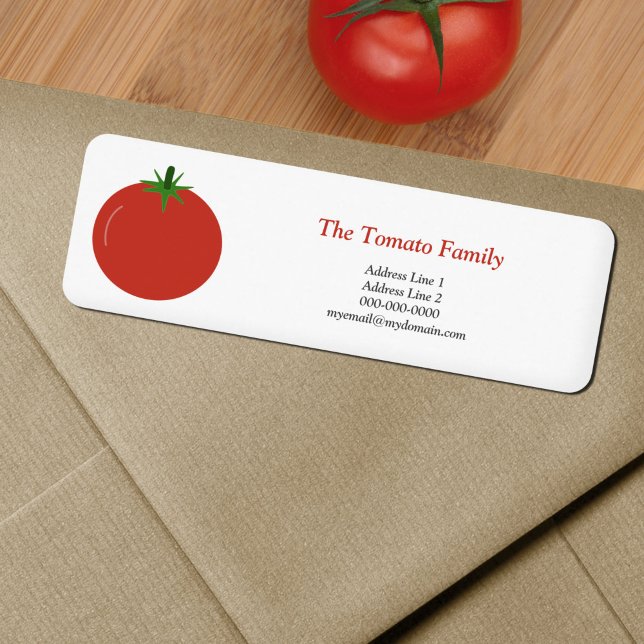 Étiquette de l'adresse de retour de la tomate (Tomato Return Address Label)