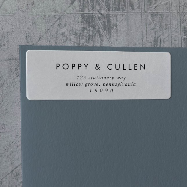 Étiquette de l'adresse de retour de la typographie (Créateur téléchargé)