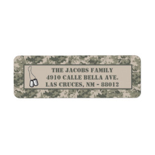 Étiquette de l'adresse de retour de l'ACU ARMÉE AC