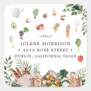 Étiquette de l'adresse de retour de l'agriculteur