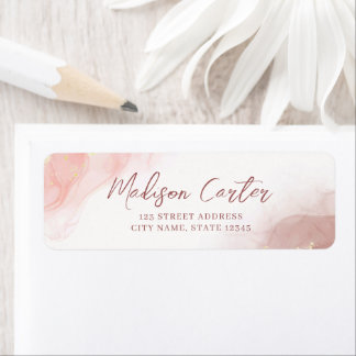 Étiquette de l'adresse de retour de l'alcool liqui