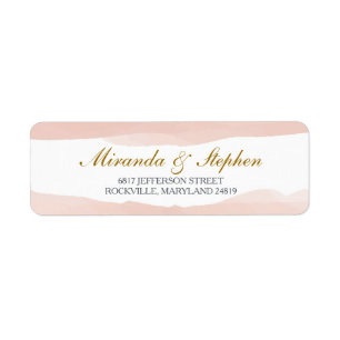 Étiquette de l'adresse de retour de l'aquarelle, C