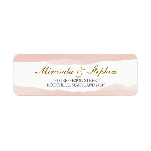 Étiquette de l'adresse de retour de l'aquarelle, C (Devant)