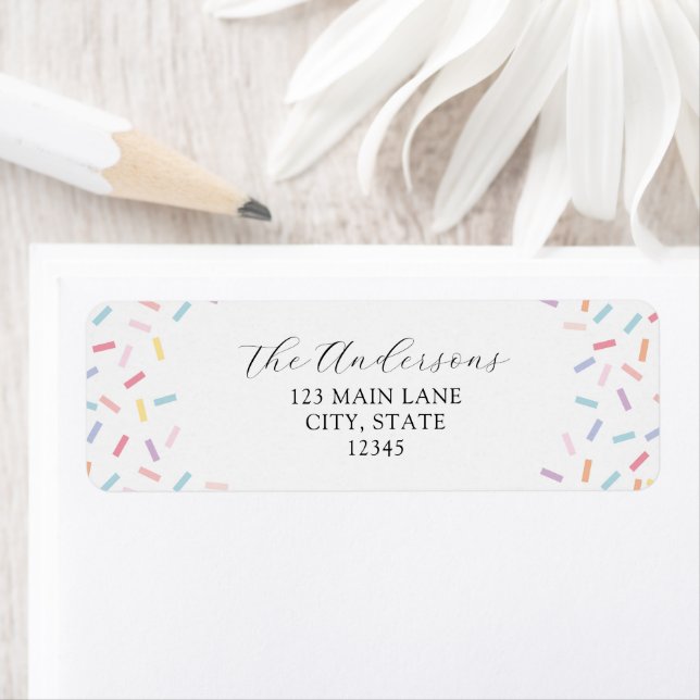 Étiquette de l'adresse de retour de l'arrosage (En situation)