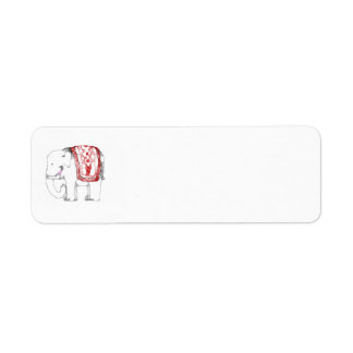 Étiquette de l'adresse de retour de l'éléphant fun