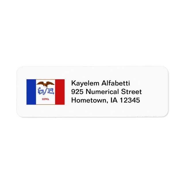Étiquette de l'adresse de retour de l'indicateur I (Devant)