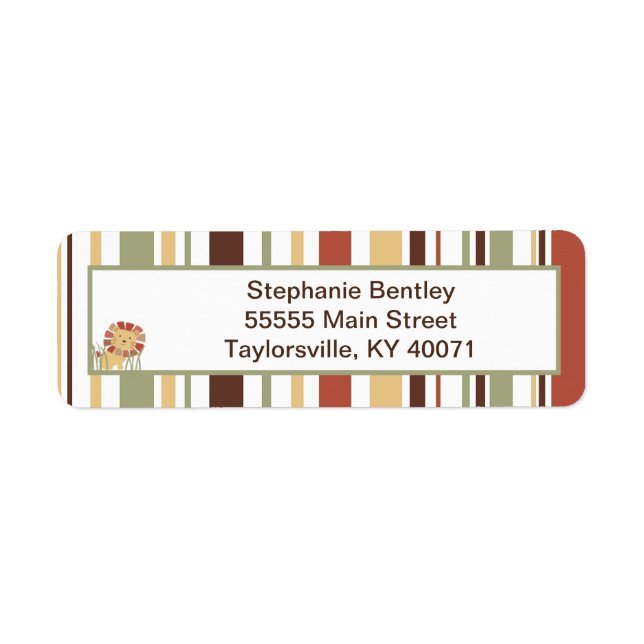 Étiquette de l'adresse de retour de Nali Jungle (Devant)