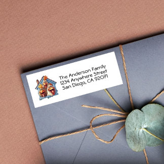 Étiquette de l'adresse de retour de poulet drôle p