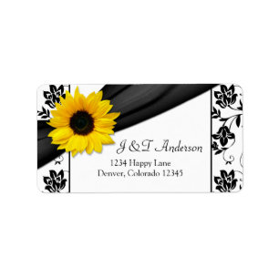 Étiquette de l'adresse de retour de Sunflower Mari