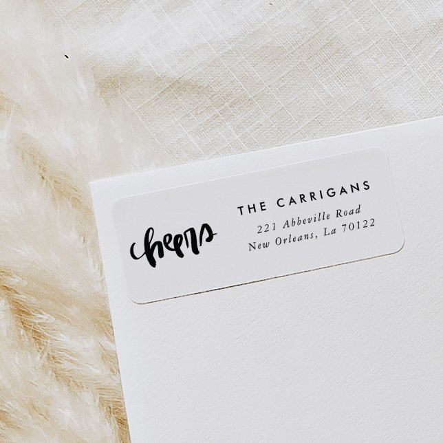 Étiquette de l'adresse de retour des courriers à m (Cheers modern return address labels.)