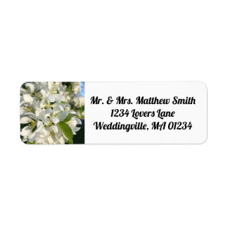 Étiquette de l'adresse de retour des fleurs de mar