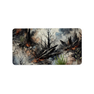 Étiquette de l'adresse de retour des incendies