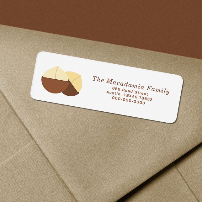 Étiquette de l'adresse de retour des noix de Macad (Macadamia Nuts Return Address Label)