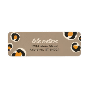 Étiquette de l'adresse de retour des points Leopar