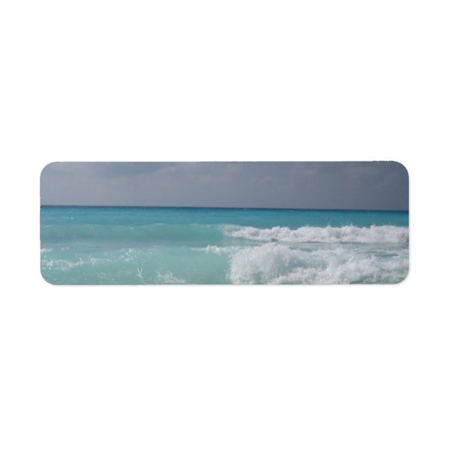 Étiquette de l'adresse de retour des vagues de Can (Devant)