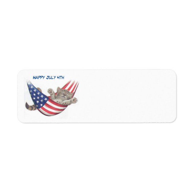 Étiquette de l'adresse de retour du 4 juillet (Devant)