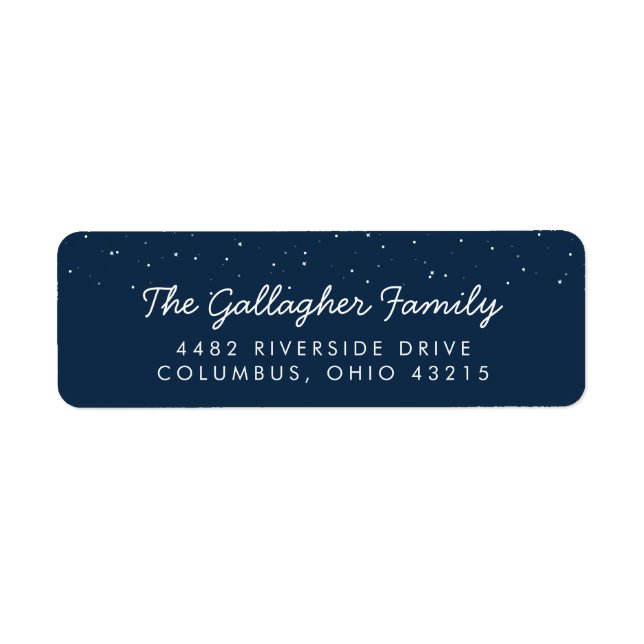 Étiquette de l'adresse de retour du baby shower St (Devant)