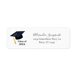 Étiquette de l'adresse de retour du Casquette d'ob