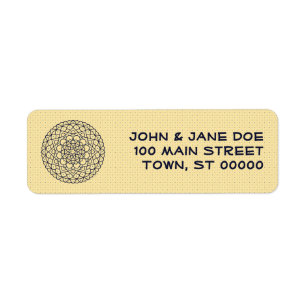 Étiquette de l'adresse de retour du jour céleste