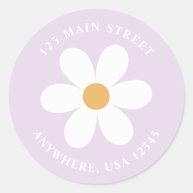 Étiquette de l'adresse de retour du lilas de marai (Devant)