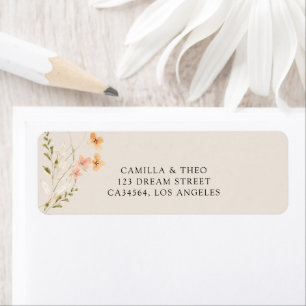 Étiquette de l'adresse de retour du Mariage Boho