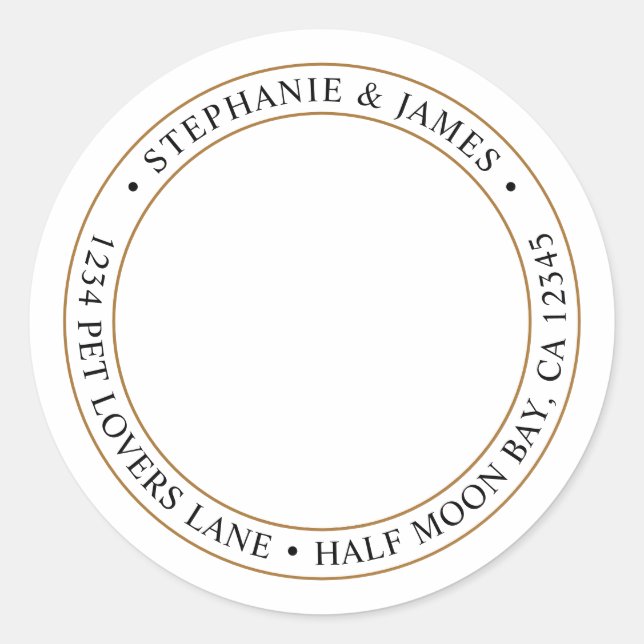 Étiquette de l'adresse de retour du Mariage photo  (Devant)