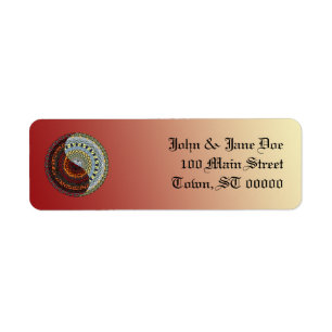 Étiquette de l'adresse de retour du paradis et de